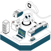 Erfolgreiche Digitalisierung im Maschinenbau bedeutet Vernetzung Server und Systemen aus dem Bereich der IT mit verschiedensten Maschinenprotokolle aus der OT zu einer sicheren Monitoring Lösung.