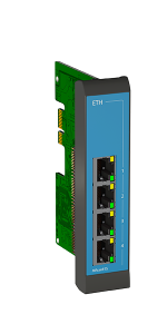 4-Port Switch (10/100MBit) Erweiterungskarte für den modularen Industrierouter MRX von INSYS icom.